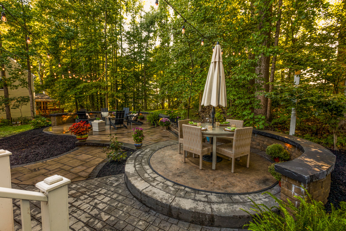 landscape design patio pavers mulch woodline patio furniture reeves residence  5